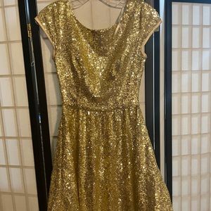 Gold Sequin Dress